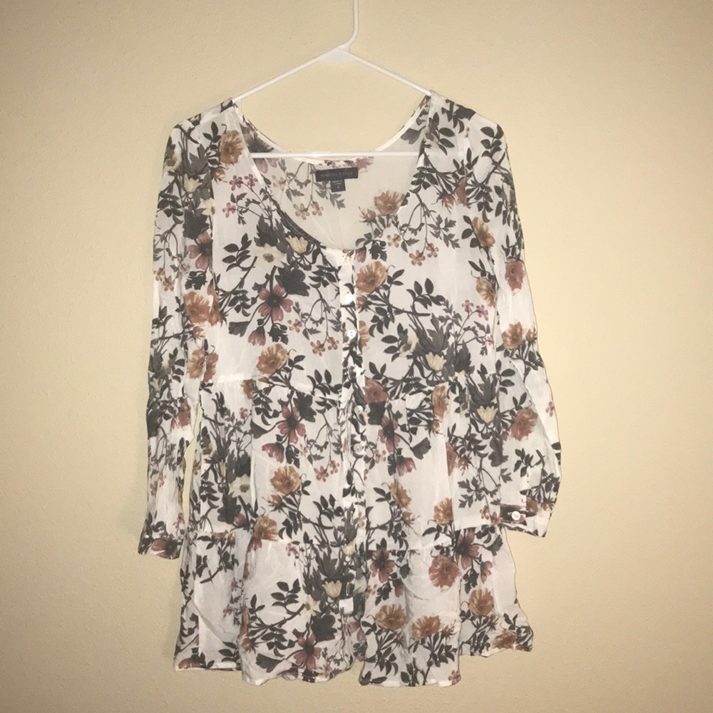 Kendall and Kylie floral shirt/dress